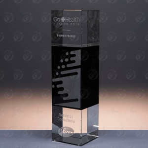 Trofeo de cristal Thunder | Trofeo de cristal bicolor 2