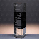 Trofeo de cristal Thunder | Trofeo de cristal bicolor
