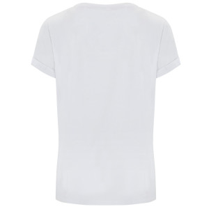 Camiseta con dobladillo blanca | Camiseta casual de mujer 2