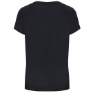 Camiseta con dobladillo negra | Camiseta casual en color negro