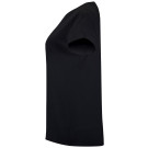 Camiseta con dobladillo negra | Camiseta casual en color negro