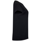 Camiseta con dobladillo negra | Camiseta casual en color negro