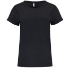 Camiseta con dobladillo negra | Camiseta casual en color negro