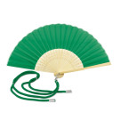 Abanico de bambú con cuerda ajustable