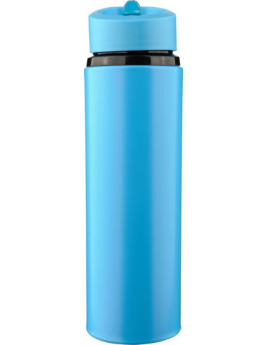 Botella de acero inoxidable reciclado con tapa y pajita 500 ml