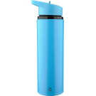 Botella de acero inoxidable reciclado con tapa y pajita 500 ml