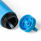 Botella de acero inoxidable reciclado con tapa y pajita 500 ml
