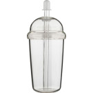 Vaso reutilizable de RPET con tapa y pajita 500 ml