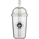 Vaso reutilizable de RPET con tapa y pajita 500 ml