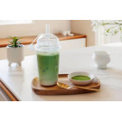 Vaso reutilizable de RPET con tapa y pajita 500 ml