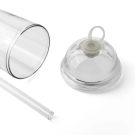 Vaso reutilizable de RPET con tapa y pajita 500 ml