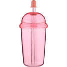 Vaso reutilizable de RPET con tapa y pajita 500 ml