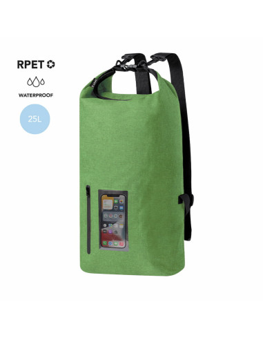 Mochila impermeable de RPET con ventana táctil 25 L