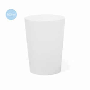 Vaso de plástico traslúcido acabado frosted 500ml