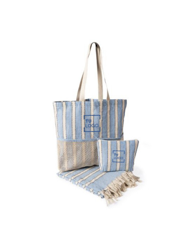 Kit de playa con bolsa, pareo y neceser