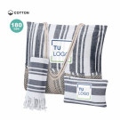 Set de playa con bolsa, neceser y pareo de algodón 180gr/m2