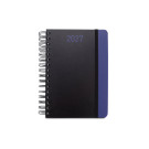 Agenda diaria A5 de papel reciclado con anillas y acabado mate