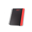 Agenda diaria A5 de papel reciclado con anillas y acabado mate