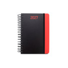 Agenda diaria A5 de papel reciclado con anillas y acabado mate