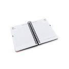 Agenda diaria A5 de papel reciclado con anillas y acabado mate
