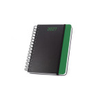 Agenda diaria A5 de papel reciclado con anillas y acabado mate
