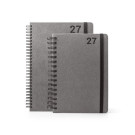 Agenda diaria A5 de cuero con anillas