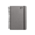 Agenda diaria A5 de cuero con anillas