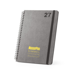 Agenda semanal B5 de cuero reciclado con anillas 2