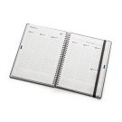 Agenda semanal B5 de cuero reciclado con anillas