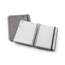 Agenda semanal B5 de cuero reciclado con anillas