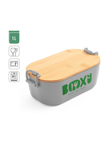 Recipiente hermético de PP con tapa de bambú