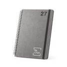 Agenda semanal B5 de cuero reciclado con anillas