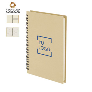 Libreta de cartón reciclado con planificador mensual