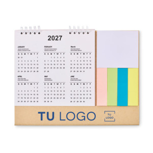 Calendario de sobremesa de 4 años con notas adhesivas