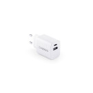 Adaptador de corriente con doble puerto USB-C y USB-A