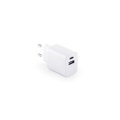 Adaptador de corriente con doble puerto USB-C y USB-A