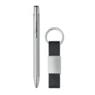 Set de bolígrafo de aluminio reciclado y Llavero