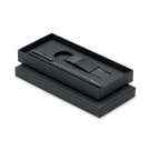 Set de bolígrafo de aluminio reciclado y Llavero