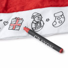 Gorro navideño de Papá Noel para colorear
