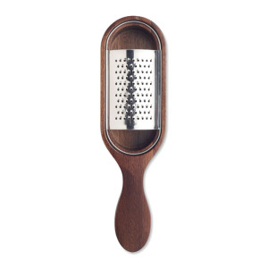 Rallador de acero inoxidable con base de madera 2