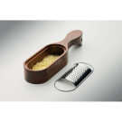 Rallador de acero inoxidable con base de madera