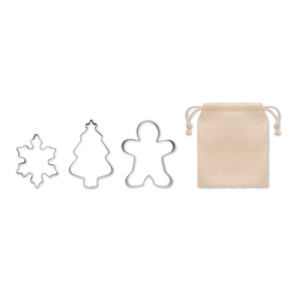 Set de 3 moldes para galletas con formas navideñas 2