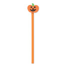 Lápiz de madera con goma de borrar forma de calabaza