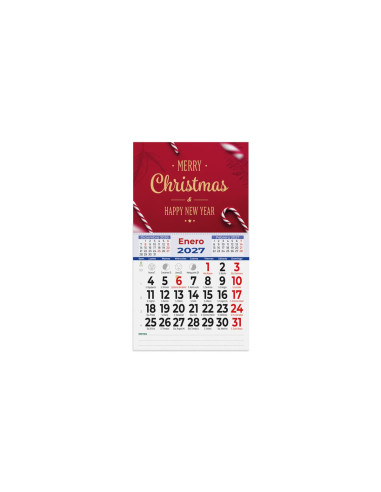 Calendario pequeño con imán y faldilla mensual