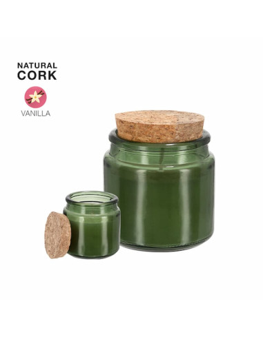 Vela aromática de vainilla con tapón de corcho
