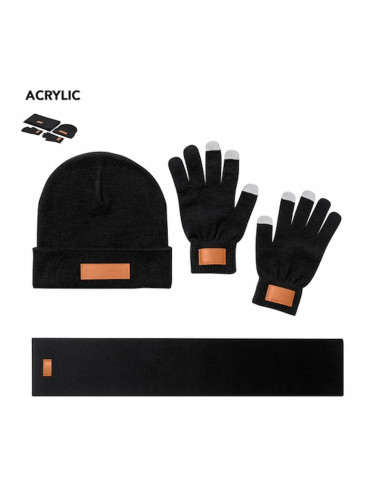 Set de invierno con gorro, bufanda y guantes