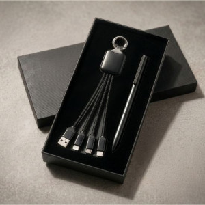 Set de cable multicarga y bolígrafo