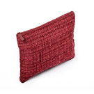 Neceser plano de poliéster con acabado tweed