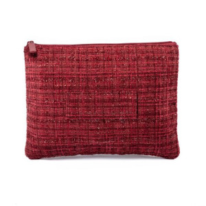 Neceser plano de poliéster con acabado tweed 2