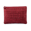 Neceser plano de poliéster con acabado tweed
